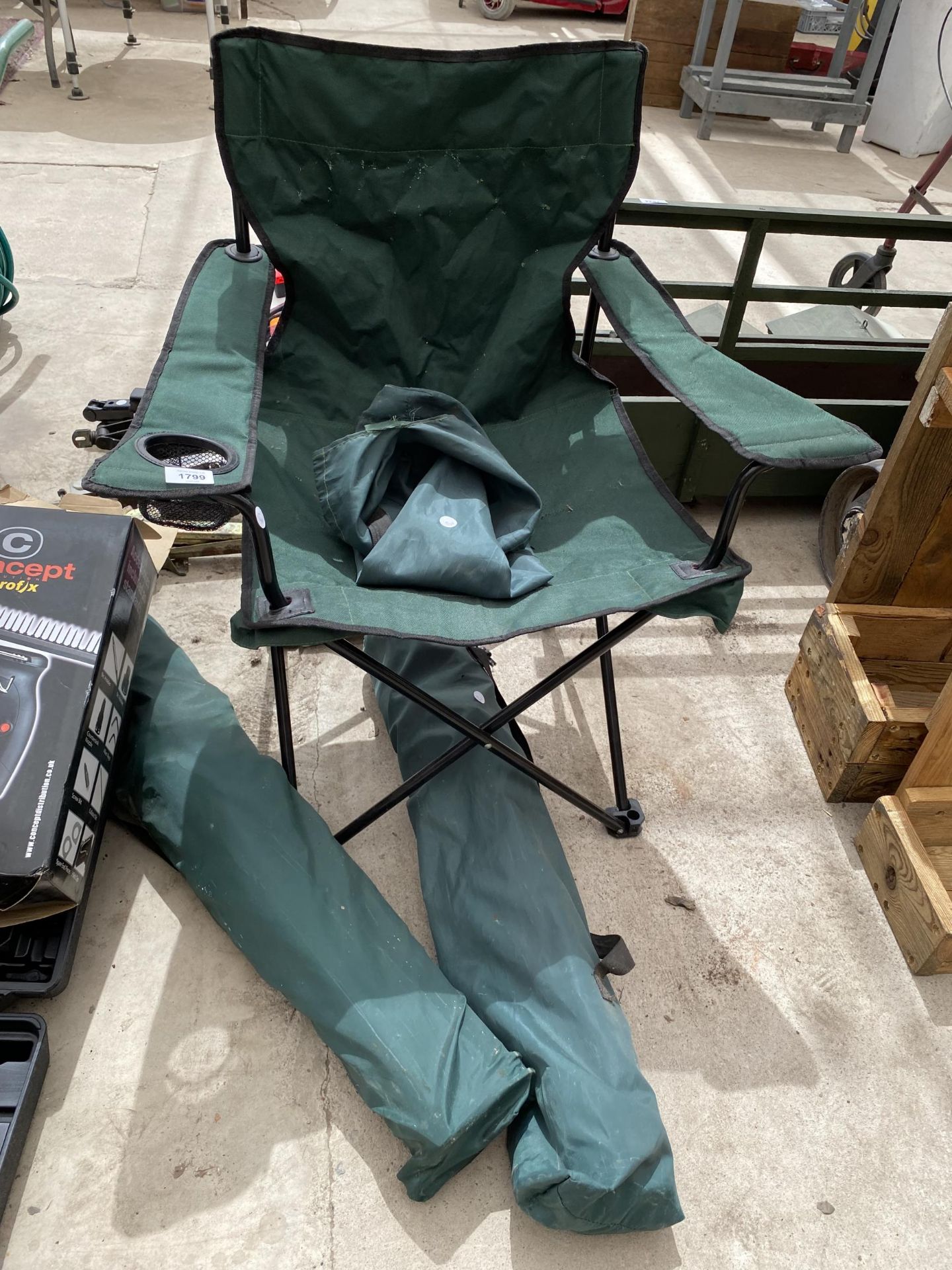 THREE FOLDING CAMPING CHAIRS