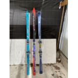 THREE SETS OF SKIIS ATOMIC, KASTLE & SPORT FIREBIRD