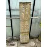 A VINTAGE INDIAN STONE CARVED COLUMN, 51 X 10"