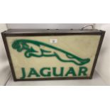 A JAGUAR ILLUMINATED BOX SIGN, 32 X 51CM