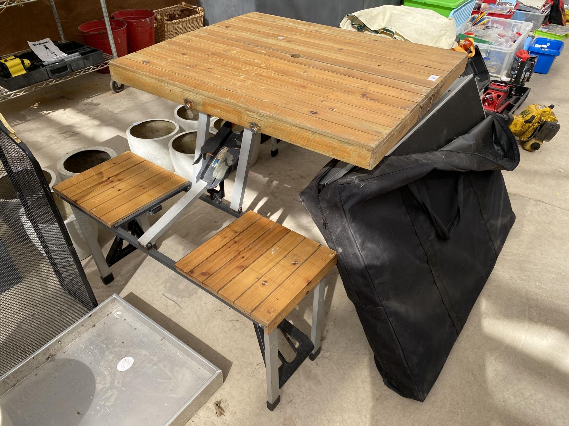 TWO FOLDING PICNIC TABLES - Image 2 of 2