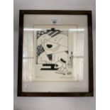 A FRAMED CHARLES BARSOTTI PENCIL SIGNED LIMITED EDITION PRINT - 'PICASSO', NO.35, 27 X 23CM