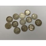 A BAG OF ASSORTED SILVER 3D PENCES