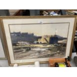 A FRAMED SIGNED WATERCOLOUR BY SPENCER FORD, 'LOW TIDE AT CEMAES BAY, ANGLESEY'