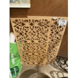 TWO HEAVILY DECORATED MDF PANEL STENCILS
