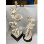 TWO LARGE RESIN CLASSIC FIGURES, HEIGHT OF LARGEST 70CM