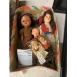 A COLLECTION OF VINTAGE DOLL'S IN ORIGINAL DRESS