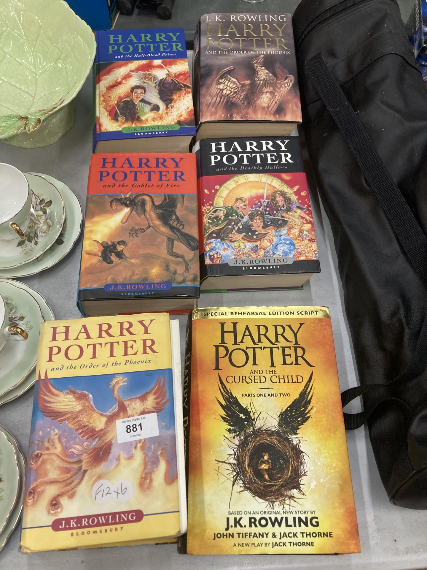 SIX HARRY POTTER BOOKS TO INCLUDE THREE FIRST EDITIONS