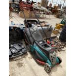 A BOSCH ROTAK 430 ERGO POWER ELECTRIC LAWN MOWER WITH GRASS BOX