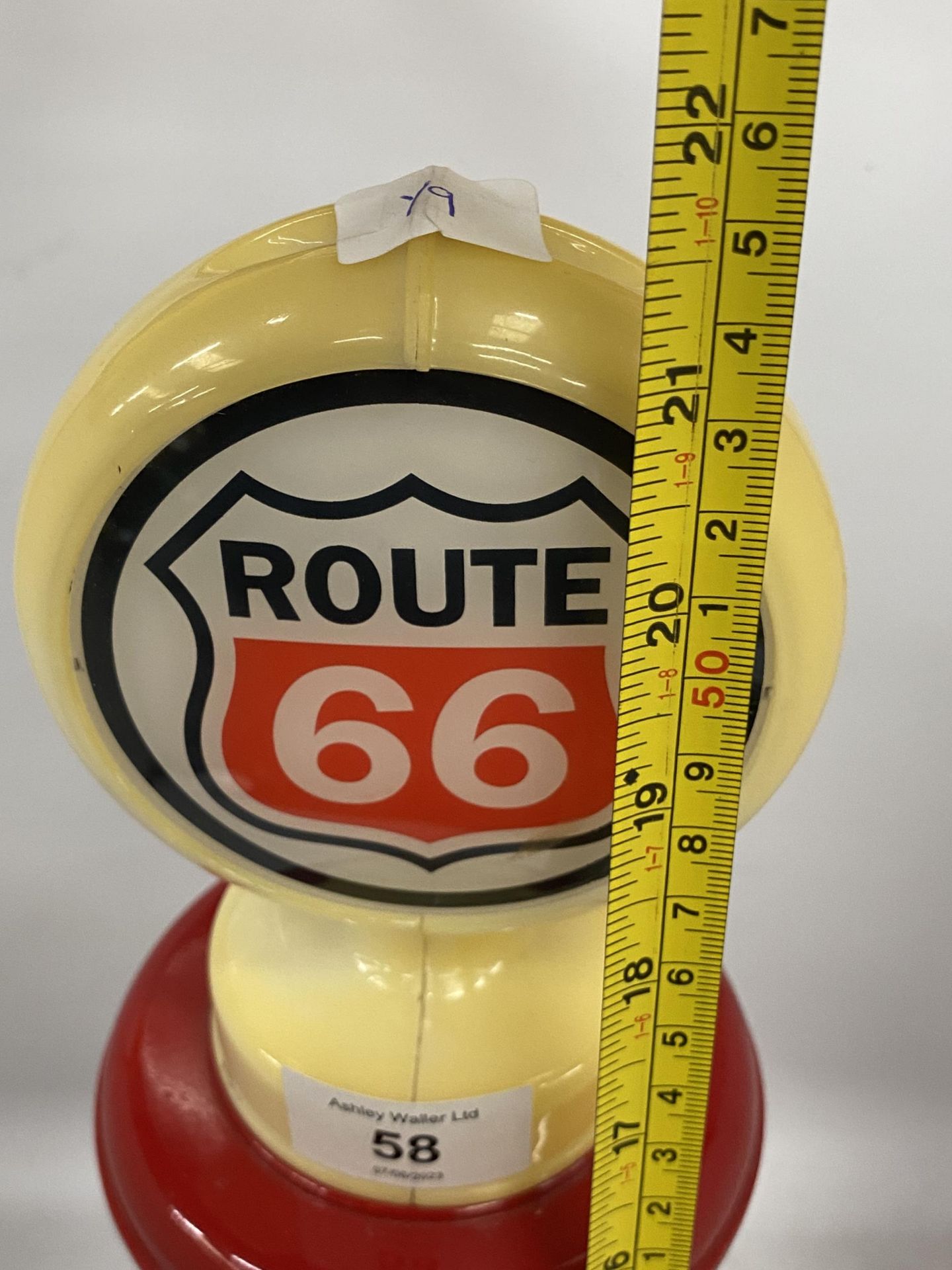 A ROUTE 66 PETROL PUMP DESIGN BUBBLEGUM MACHINE, HEIGHT 55CM - Image 3 of 3