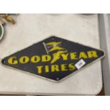 A CAST GOODYEAR TYRES SIGN 39CM X 18CM