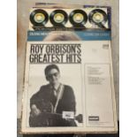 A COLLECTION OF VINYL 33RPM RECORDS TO INCLUDE ROY ORBISON, ELO, OLIVIA NEWTON JOHN, ETC