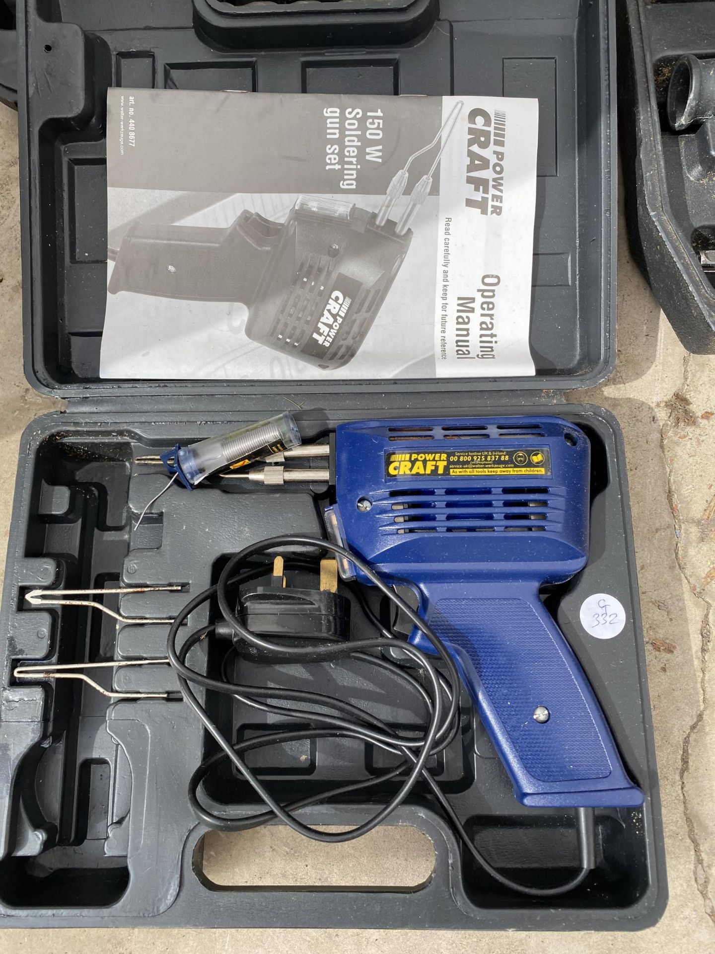 A PARKSIDE ELECTRIC SDS DRILL, AN SDS DRILL BIT SET AND A POWER CRAFT SOLDERING GUN - Bild 3 aus 3