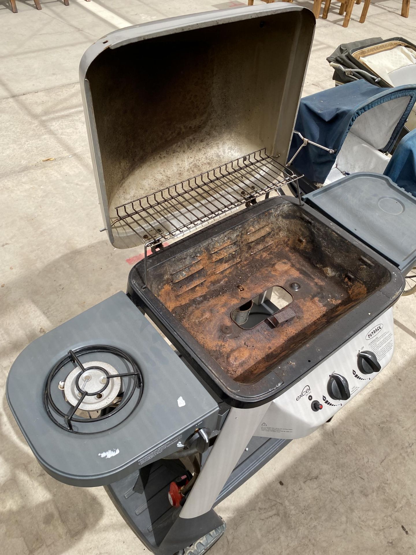 AN OUTBACK GAS BBQ FRAME (NO GRILL) - Image 5 of 6