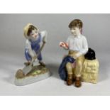 TWO FIGURES - ROYAL WORCESTER 'SATURDAY BOY' & ROYAL DOULTON 'FIRST PRIZE' HN3911