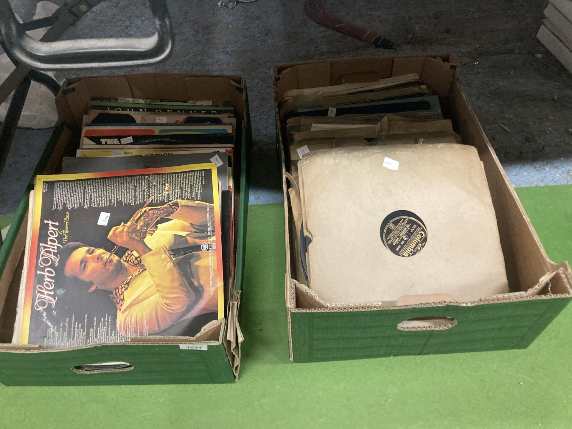 TWO BOXES OF VINTAGE RECORDS