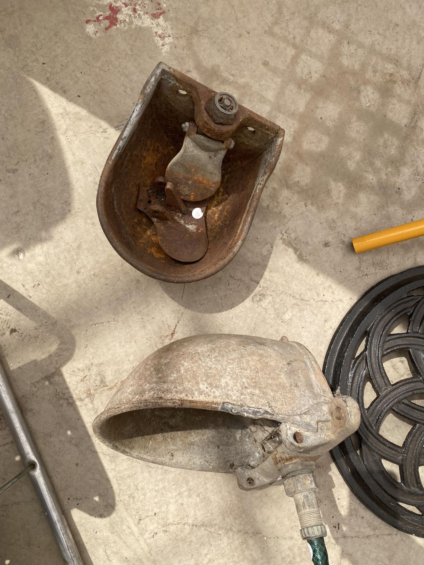 TWO VINTAGE GALVANISED WATER BOWLS - Image 2 of 2