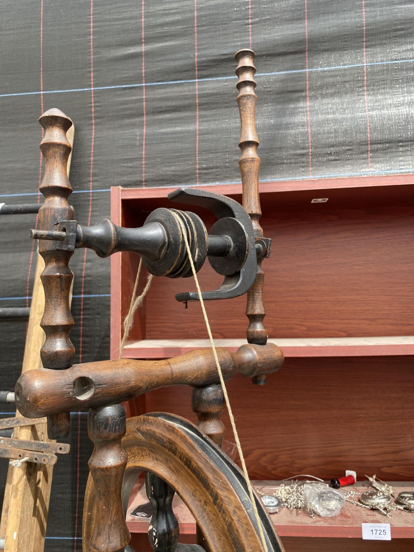 A VINTAGE WOODEN WOOL LOOM - Image 3 of 3