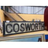 A 'COSWORTH' ILLUMINATED BOX SIGN, 20 X 86.5CM