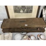 TWO VICTORIAN GUN CASES ONE WITH THE NAME W. HOBSON