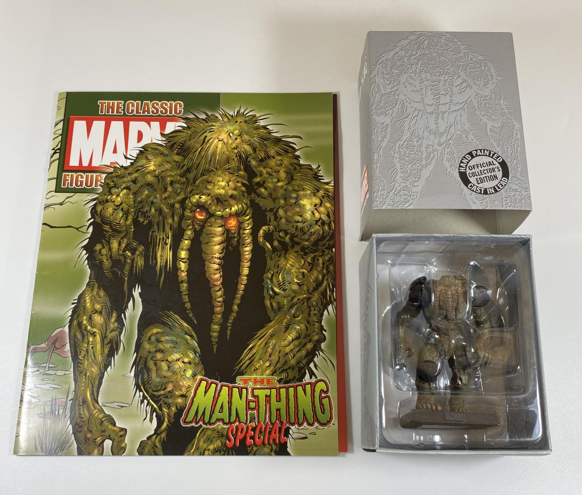 A BOXED THE CLASSIC MARVEL COLLECTION SPECIAL FIGURE - 'MAN-THING' , WITH MAGAZINE