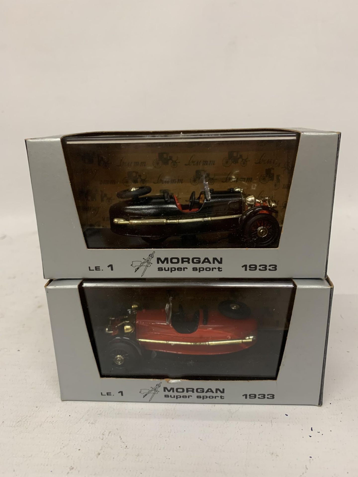 TWO LIMITED EDITIONS DIE-CAST 1933 MORGANS BY BRUMM