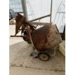 AN ELECTRIC CEMENT MIXER COMPLETE WITH STAND