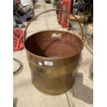 A VINTAGE COPPER AND BRASS COAL BUCKET