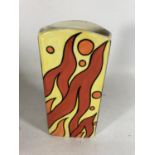 A HANDPAINTED AND SIGNED LORNA BAILEY VASE INFERNO PATTERN