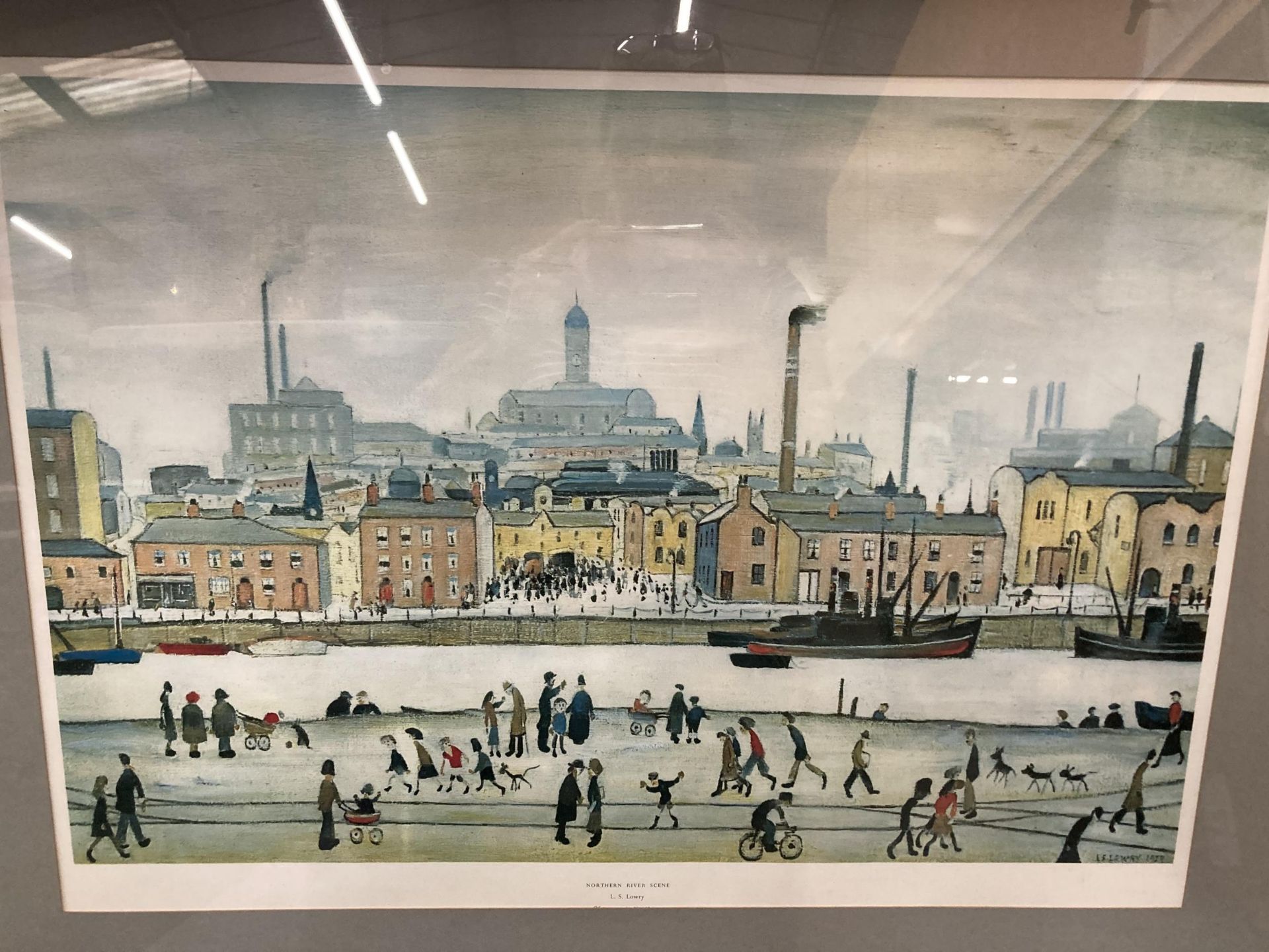 A FRAMED L.S LOWRY 'NORTHERN RIVER SCENE' PRINT - Bild 2 aus 5