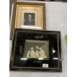 AVINTAGE FRAMED PRINT OF JAMES GAMBIER PLUS A VINTAGE FRAMED SEPIA PHOTOGRAPH