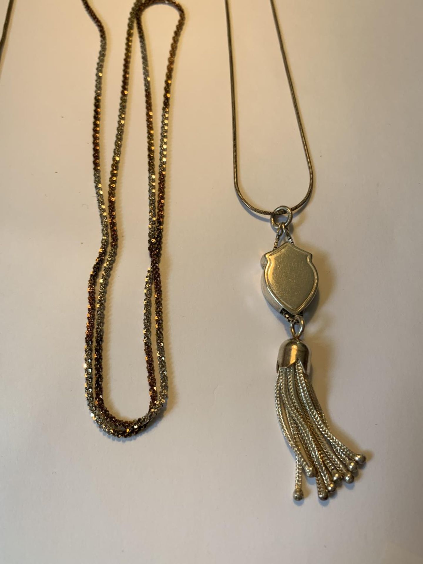 FOUR SILVER NECKLACES WITH THREE WITH PENDANTS - Image 3 of 3