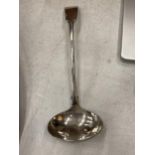 A LARGE SILVER PLATED LADLE