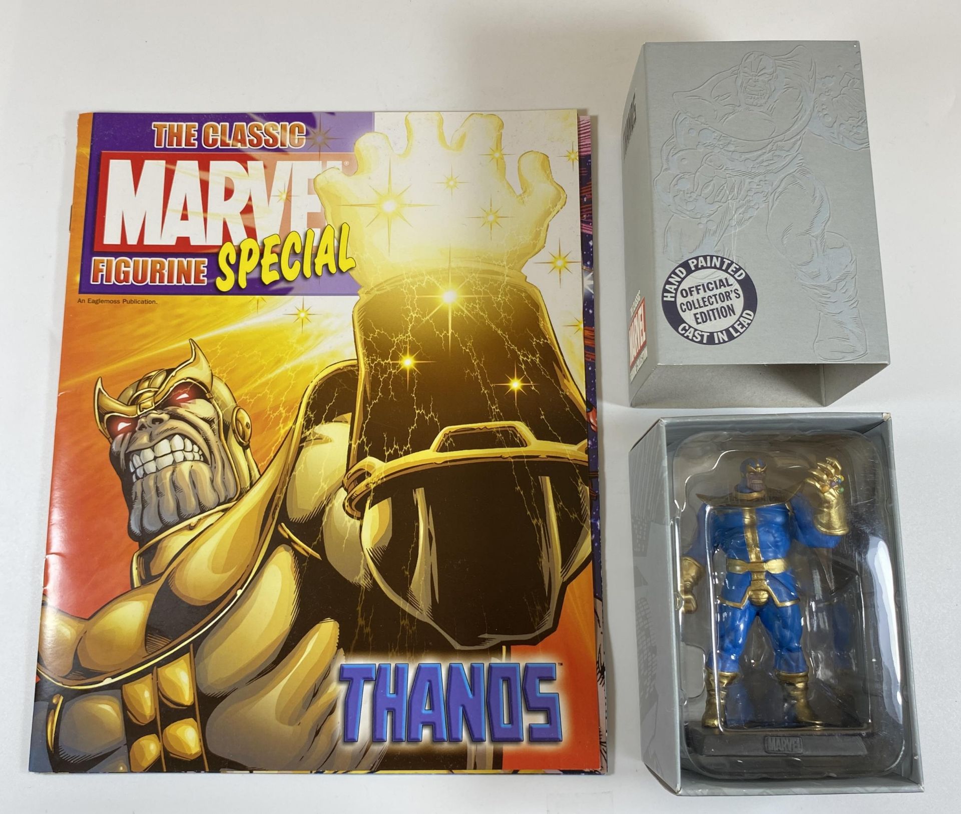 A BOXED THE CLASSIC MARVEL COLLECTION SPECIAL FIGURE - 'THANOS' , WITH MAGAZINE