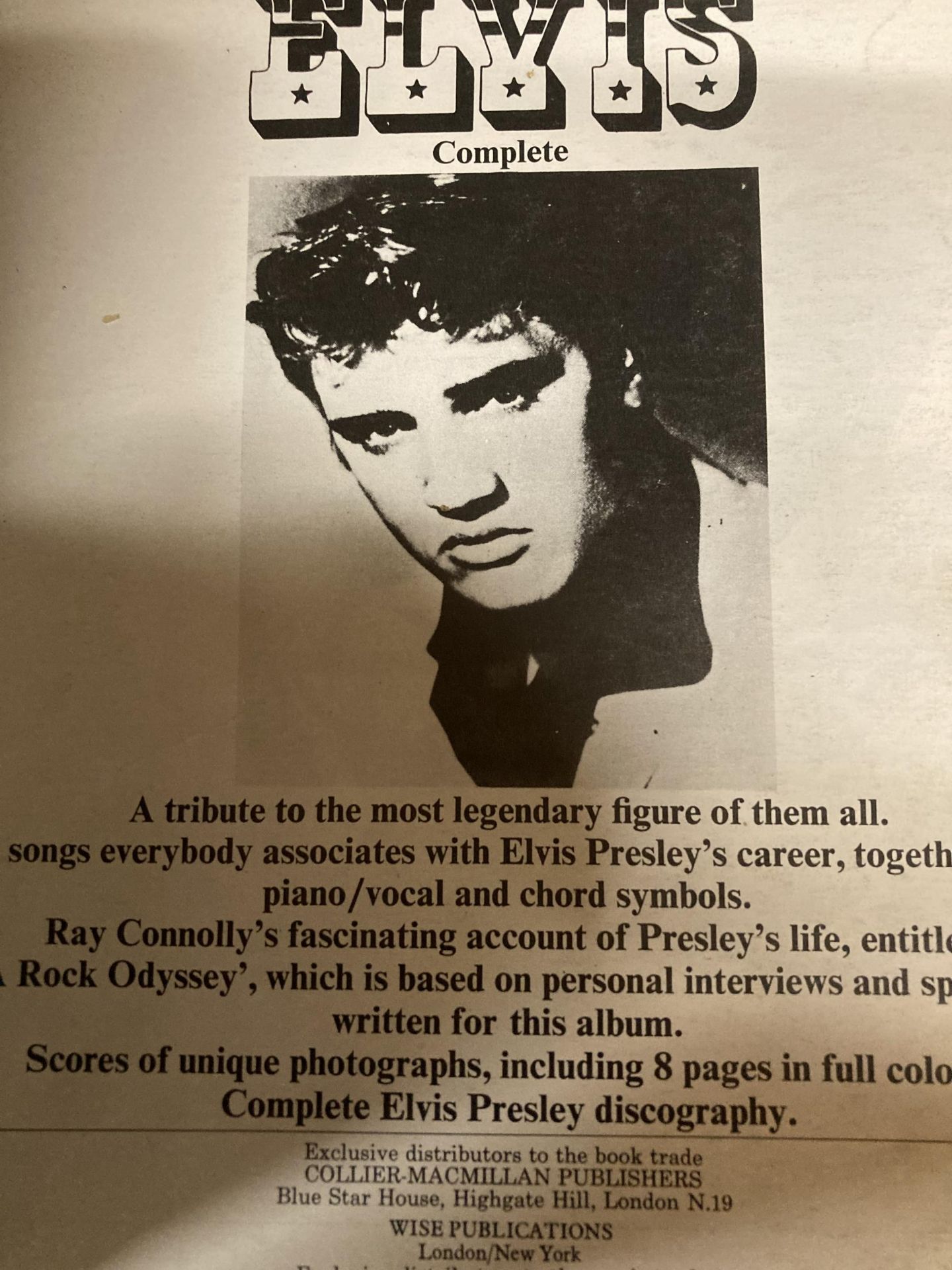 AN ELVIS PRESLEY 'UNSEEN ARCHIVES' BOOK, ELVIS COMPLETE' WITH MUSIC AND WORDS PLUS A SCRAP BOOK OF - Image 4 of 4