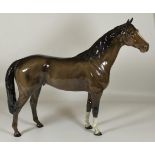 A LARGE BESWICK HUNTER RACEHORSE '1771' BROWN GLOSS HORSE FIGURE, HEIGHT 30CM