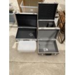 THREE HARD STORAGE CASES WITH KEYS