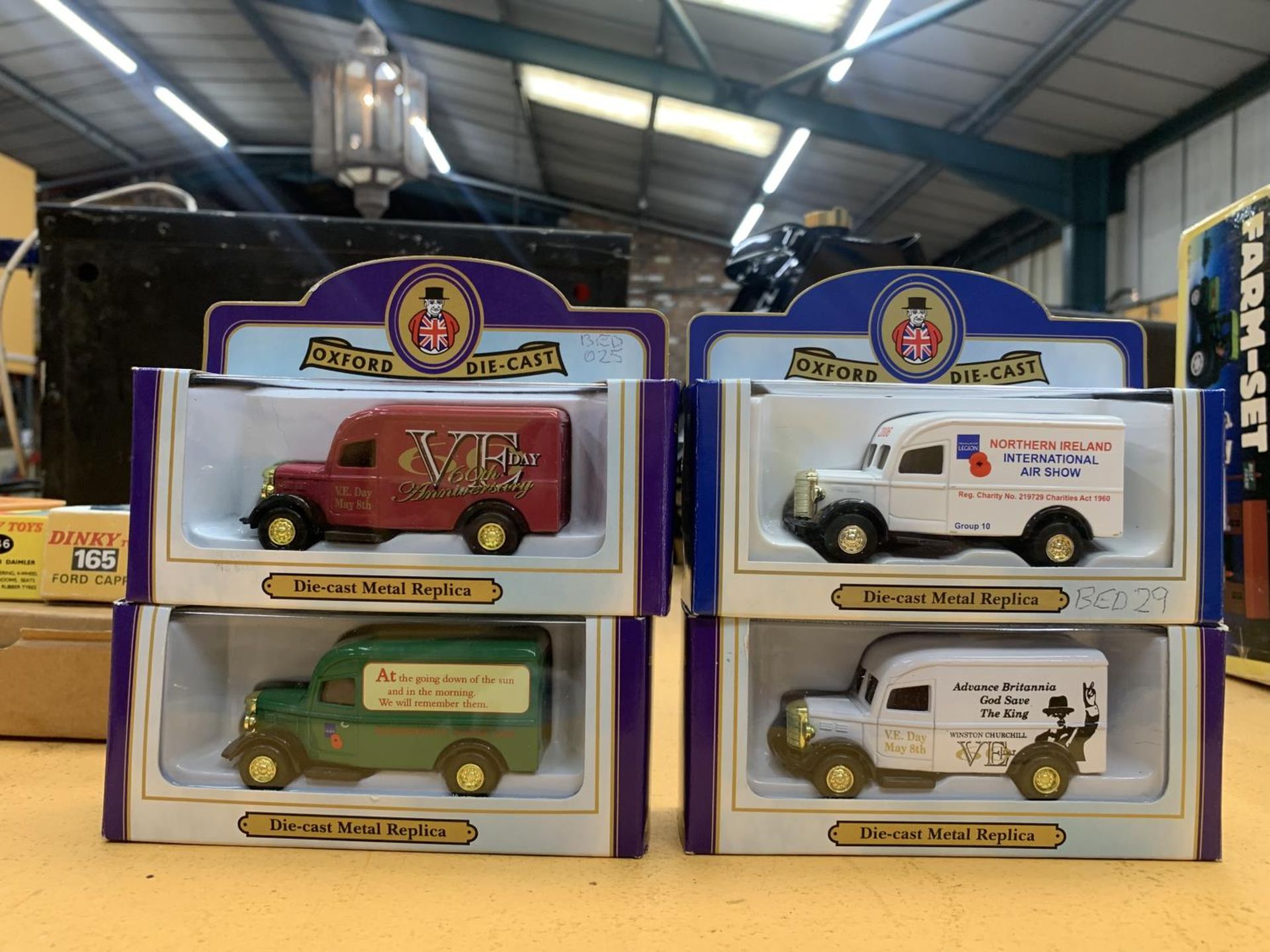 FIVE OXFORD DIECAST BOXED BEDFORD VANS ANNIVERSARY MODELS - Image 2 of 3