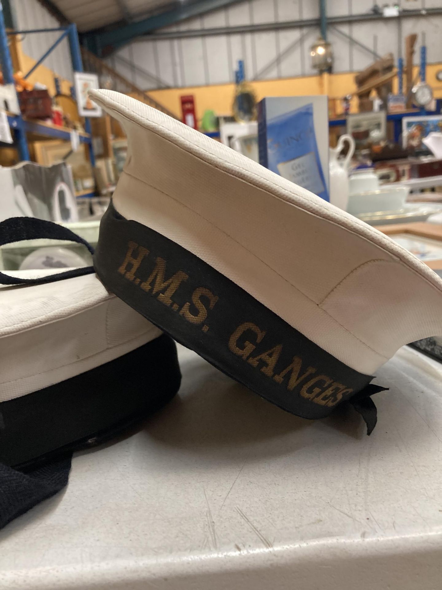 TWO H.M.S. GANGES SAILOR HATS - Image 2 of 3