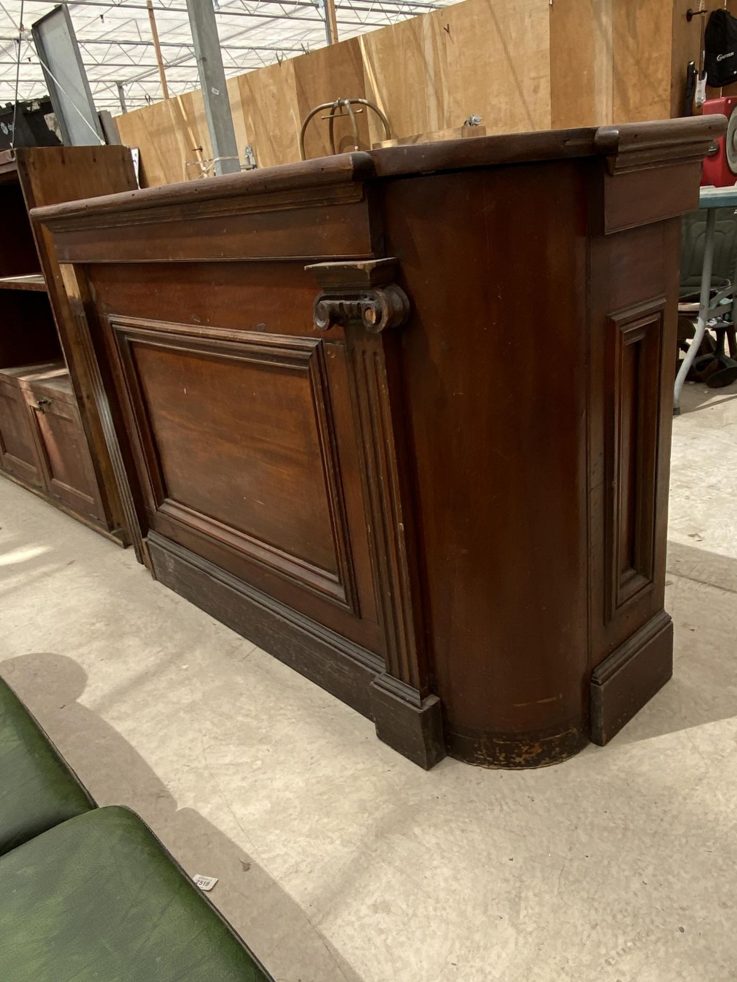 A VICTORIAN MAHOGANY COUNTER, 51" WIDE - Image 3 of 4