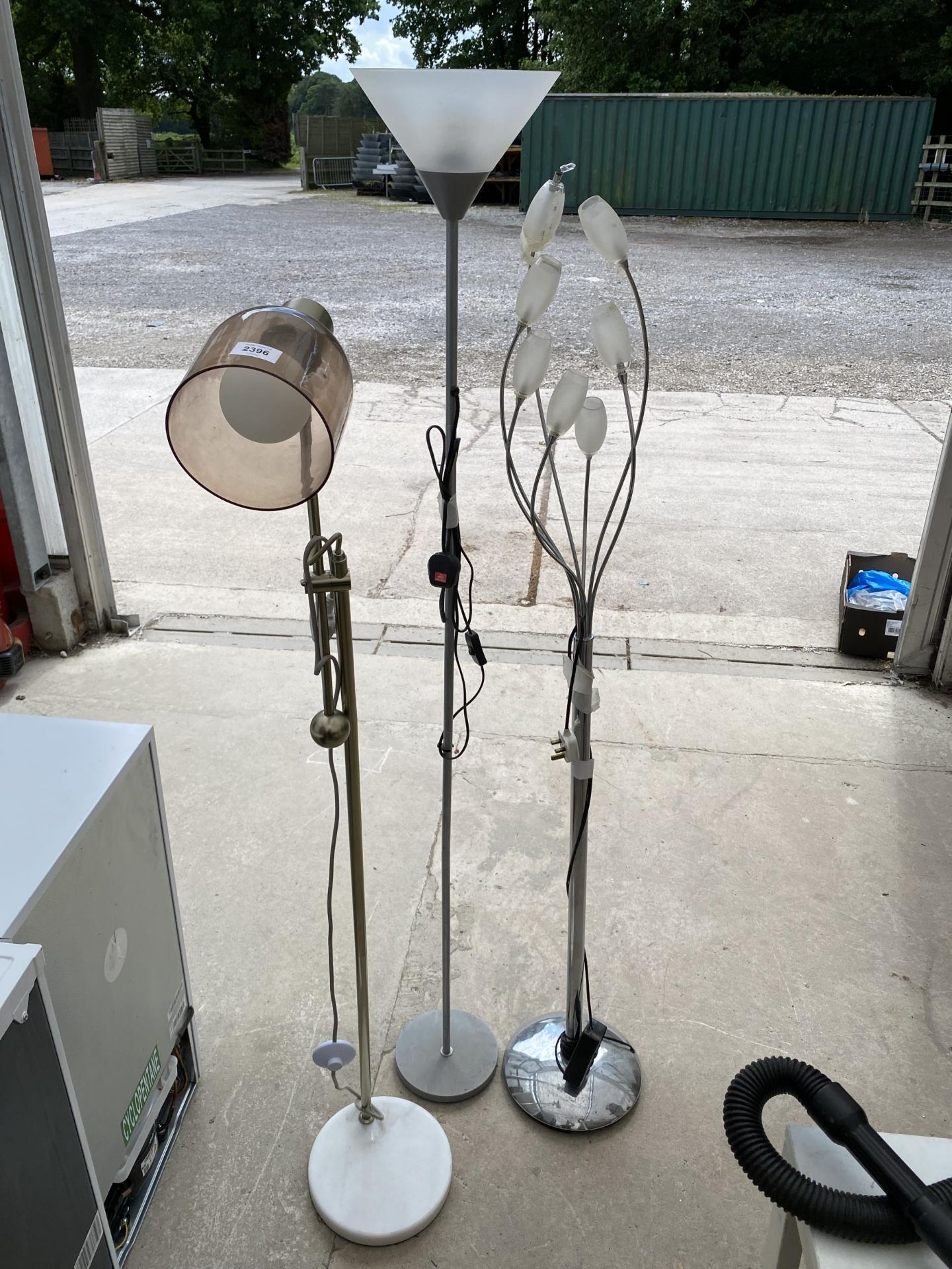 THREE VARIOUS STANDARD LAMPS