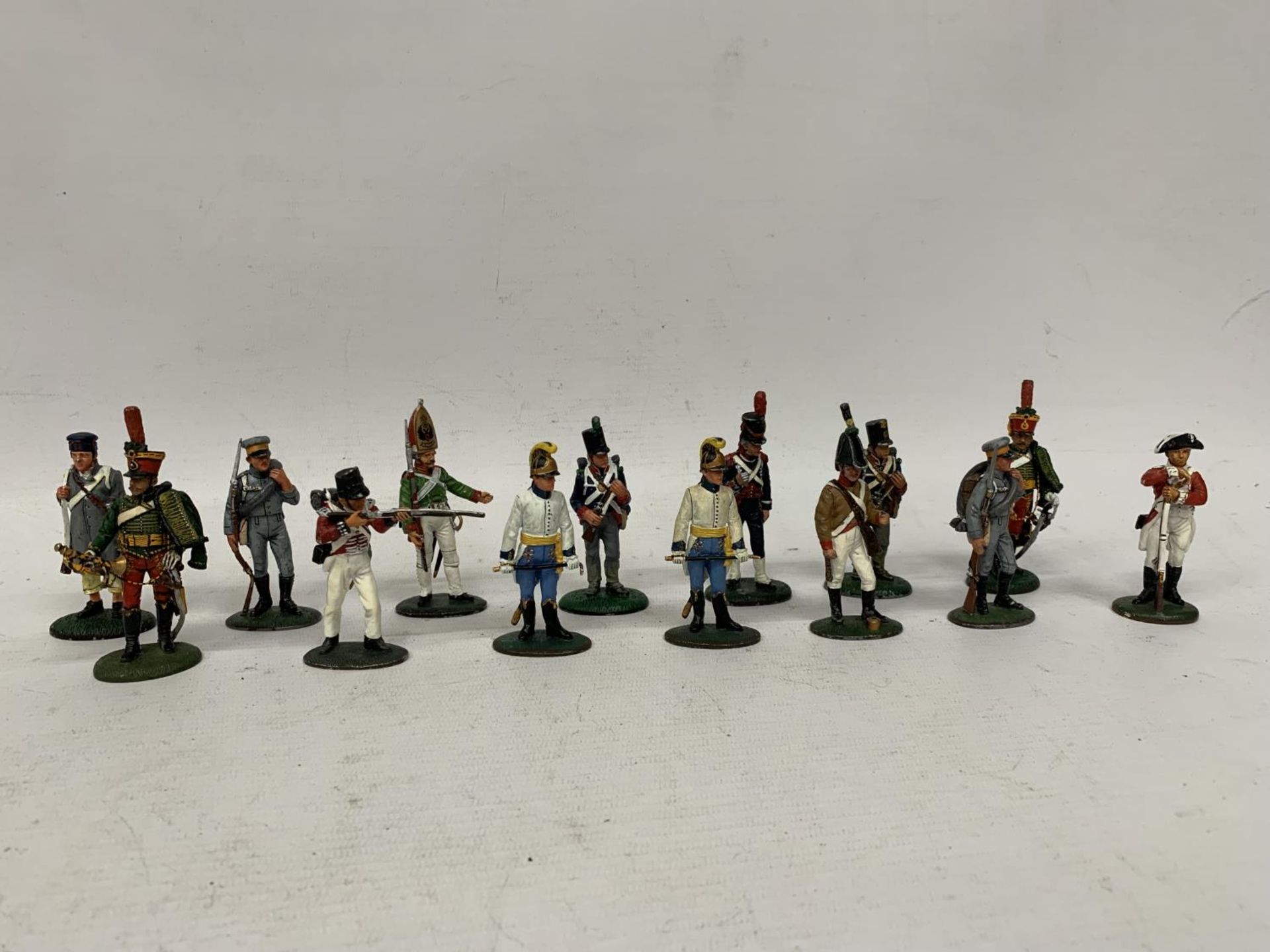 FOUTEEN DEL PRADO DIE CAST NAPOLIONIC ERA FIGURES OF SOLDIERS TO INCLUDE BRITISH, AUSTRIAN,