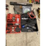 AN ASSORTMENT OF TOOLS TO INCLUDE A WHEEL BEARING TOOL KIT AND AN ELECTRIC DRILL ETC