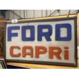 A FORD CAPRI ILLUMINATED BOX SIGN