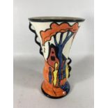 A HANDPAINTED AND SIGNED LORNA BAILEY VASE CHETWYND PATTERN HEIGHT 20CM