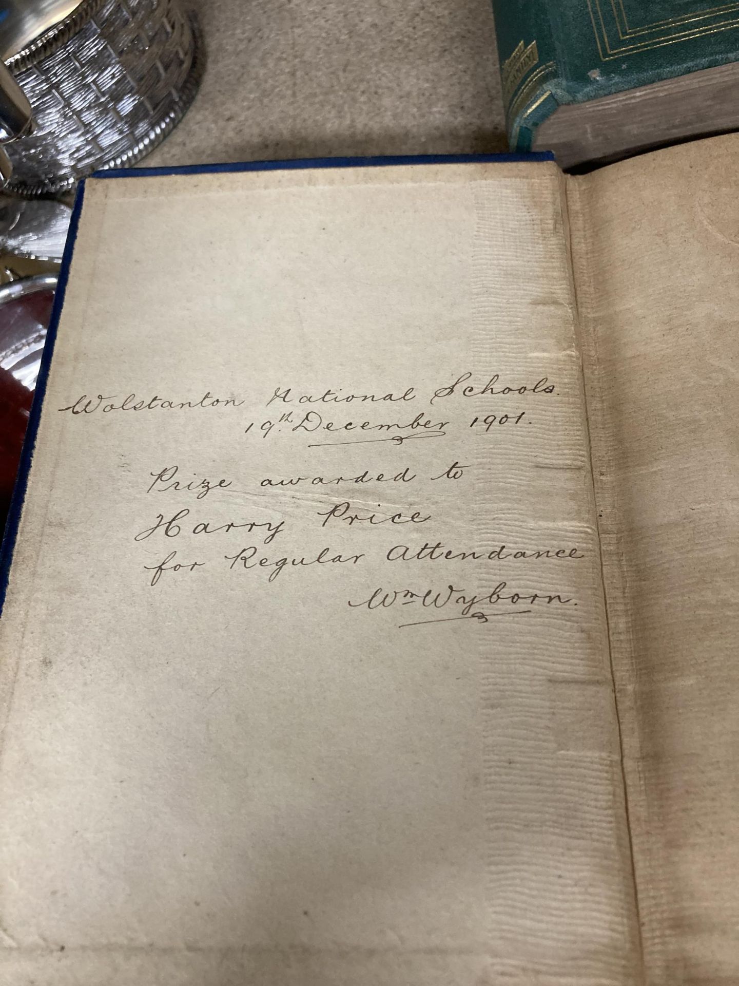 TWO ANTIQUE BOOKS, 'WANDERING OVER BIBLE LANDS AND SEA' PUBLISHED 1866 AND 'THE LOG BOOK OF A - Image 4 of 6