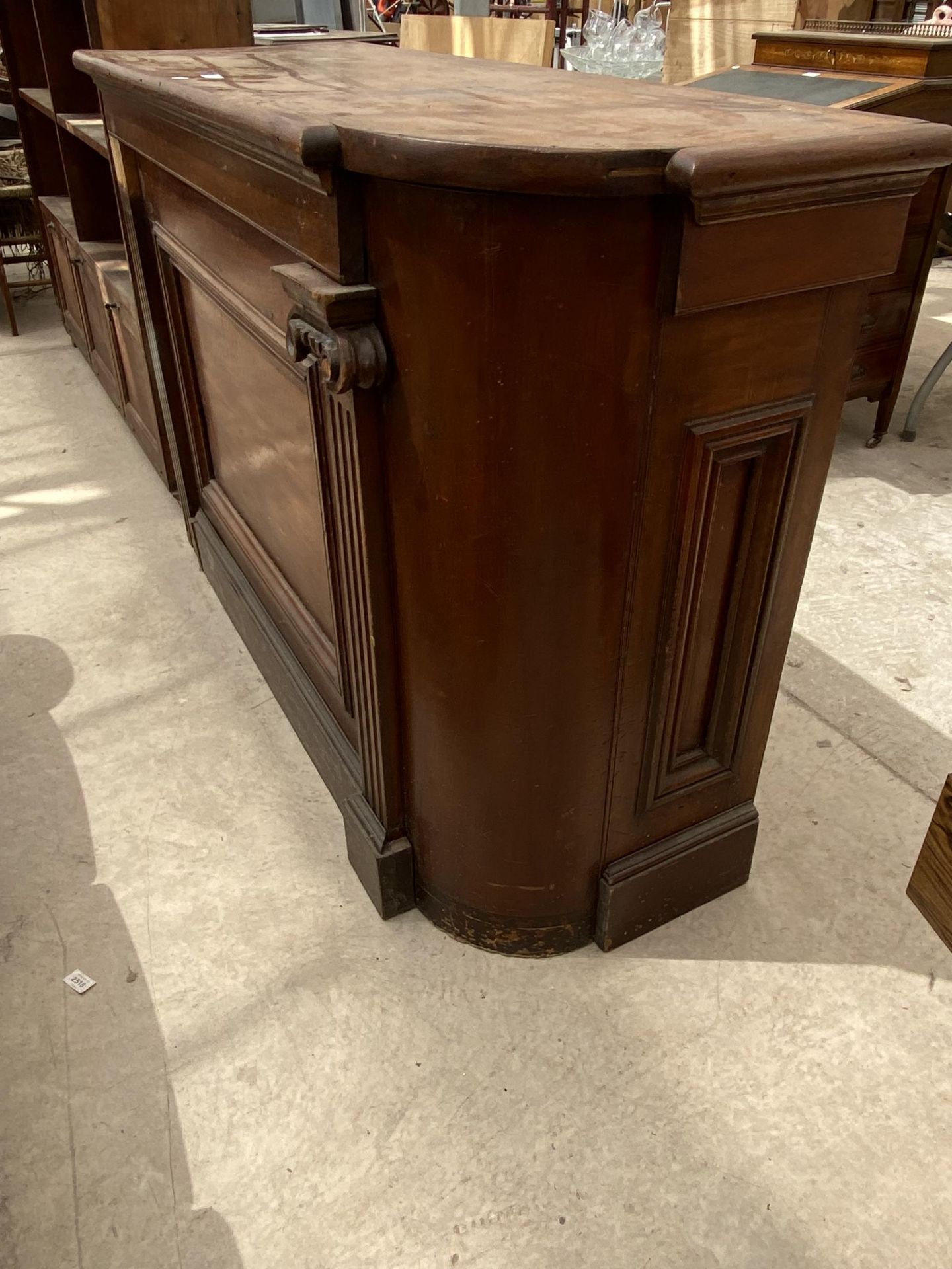 A VICTORIAN MAHOGANY COUNTER, 51" WIDE - Image 2 of 4