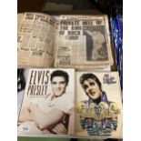 AN ELVIS PRESLEY 'UNSEEN ARCHIVES' BOOK, ELVIS COMPLETE' WITH MUSIC AND WORDS PLUS A SCRAP BOOK OF