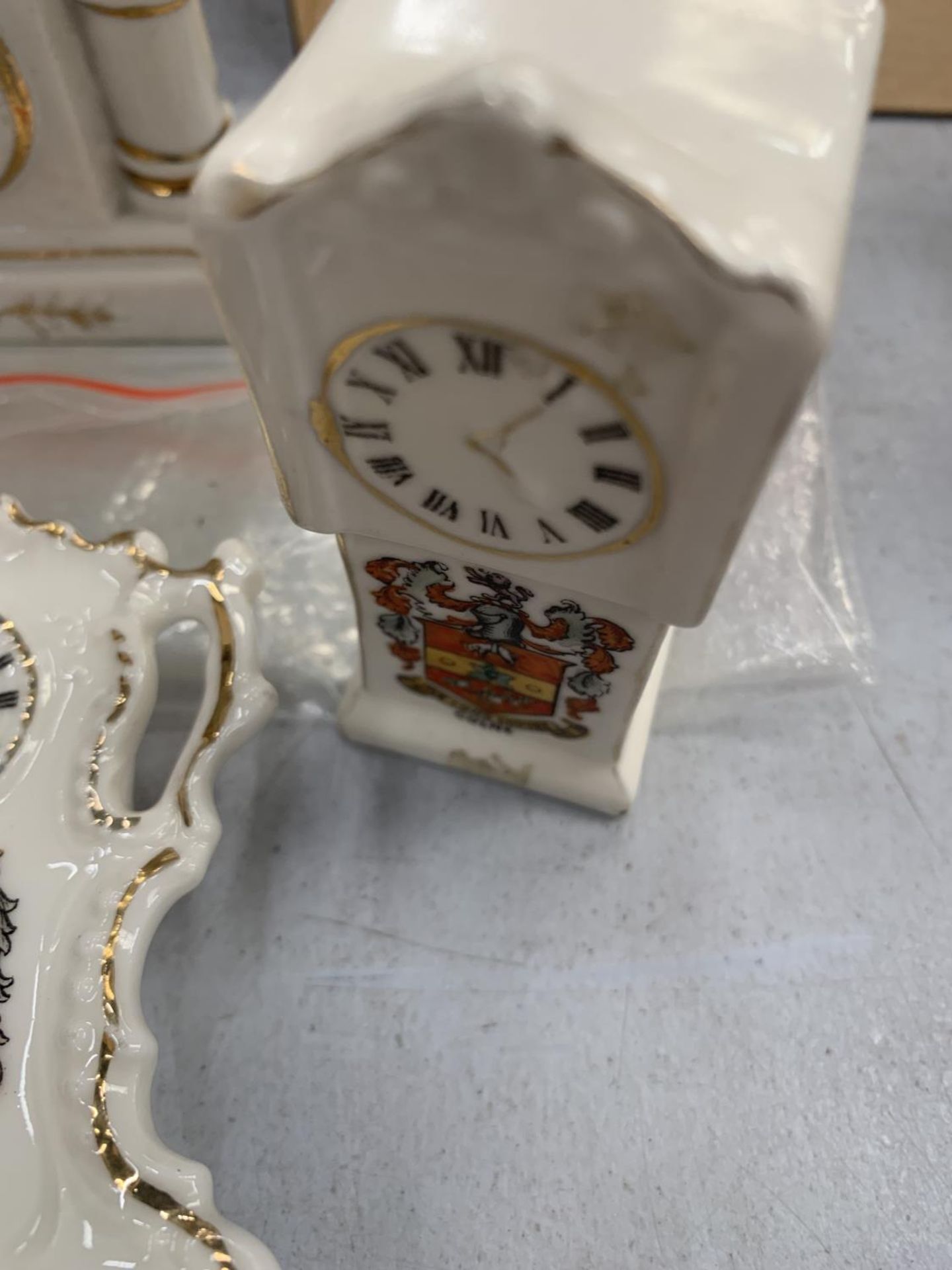 FOUR CRESTED WARE CLOCKS - Image 5 of 5