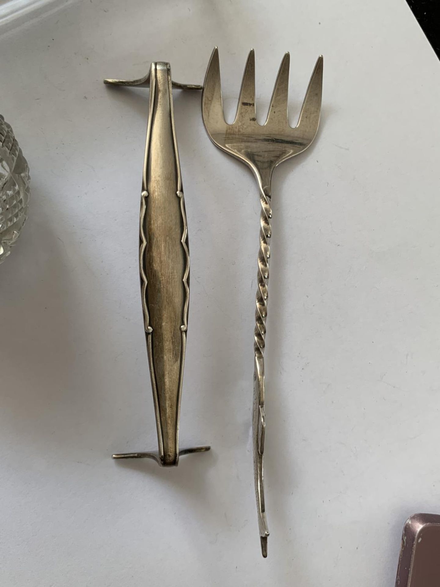 THREE SILVER ITEMS AND A WMF FISH FORK - Image 2 of 4